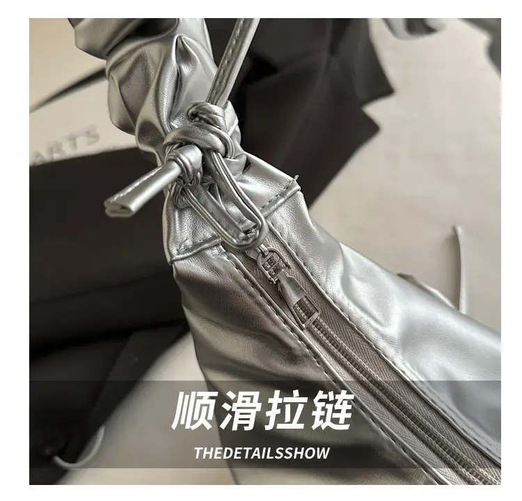 White Pleated Crossbody Bag for Women 2025 Spring — feature 6