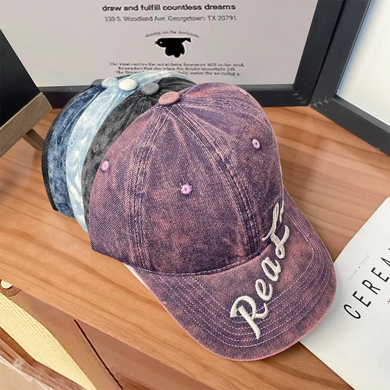 Grey Embroidered Denim Cap 546cm — feature 16