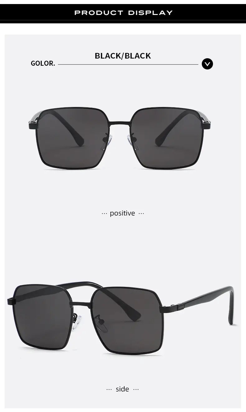 Men Square Polarized Sunglasses Anti-UV Driving — feature 16