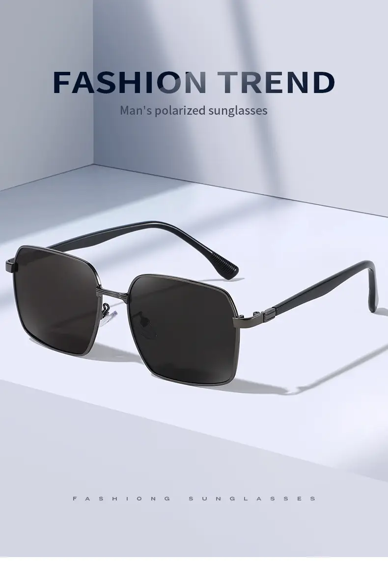 Men Square Polarized Sunglasses Anti-UV Driving — feature 5