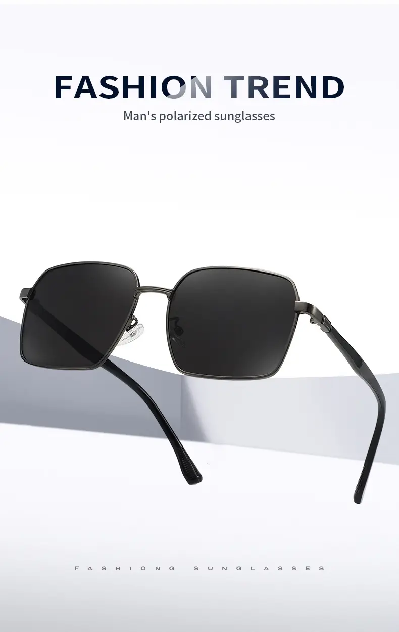 Men Square Polarized Sunglasses Anti-UV Driving — feature 6