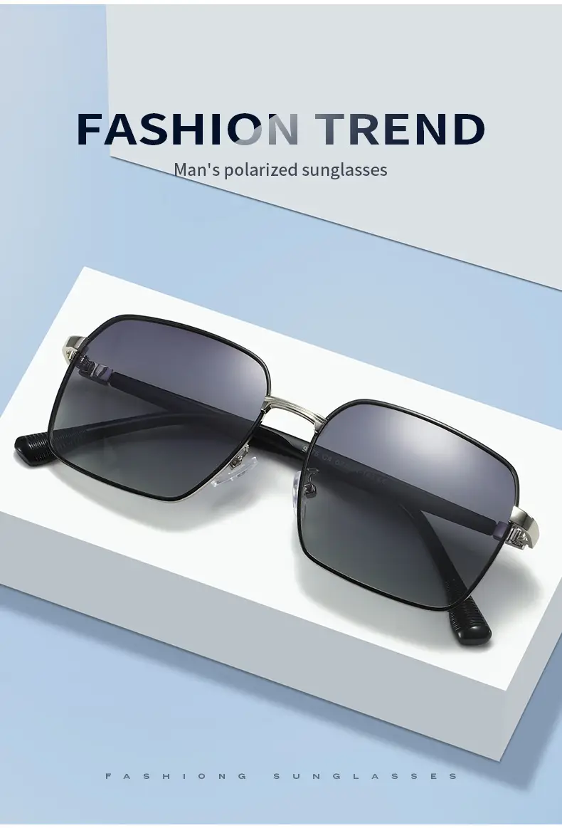 Men Square Polarized Sunglasses Anti-UV Driving — feature 7