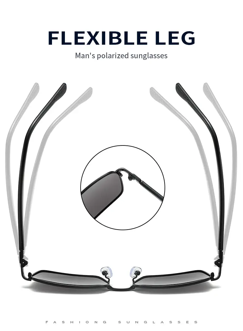 Men Square Polarized Sunglasses Anti-UV Driving — feature 8