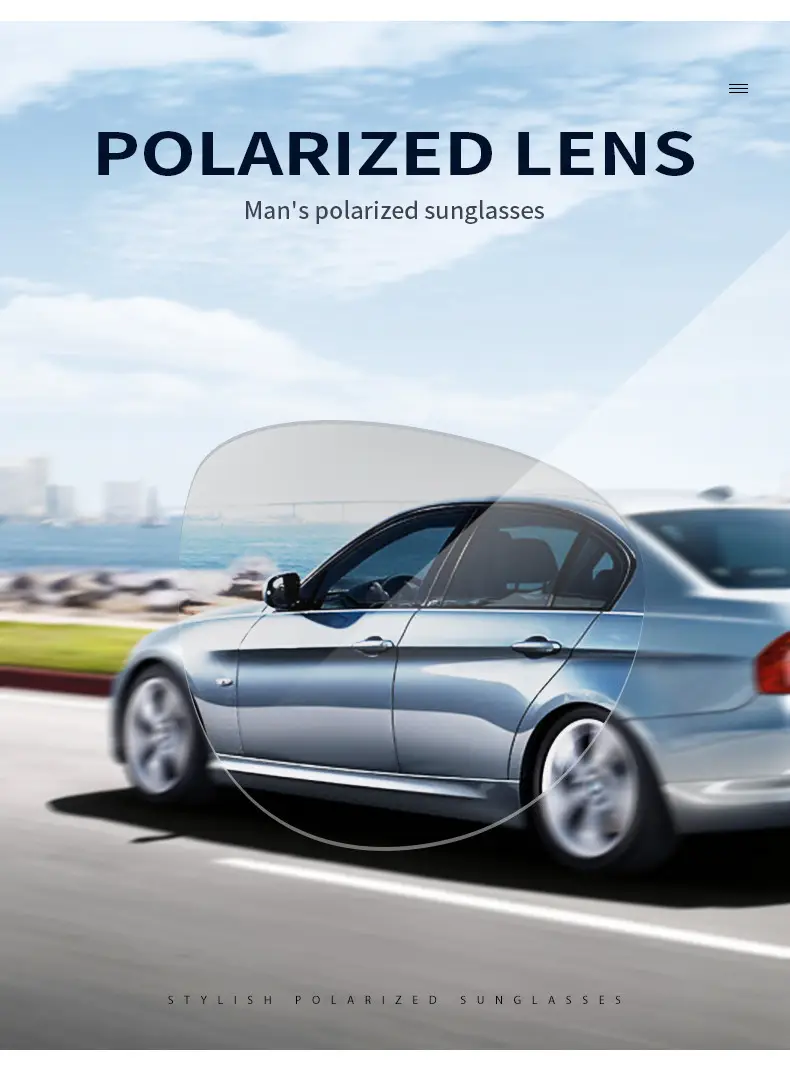 Men Square Polarized Sunglasses Anti-UV Driving — feature 9