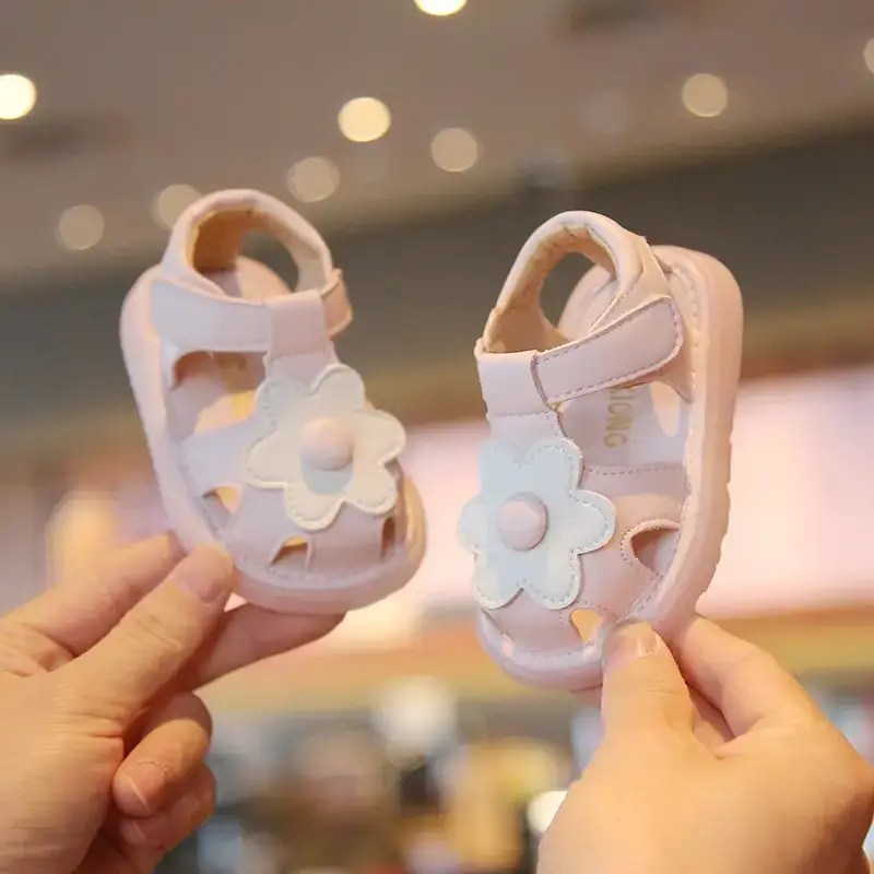 Baby Sandals Floral Soft Sole One Year Old