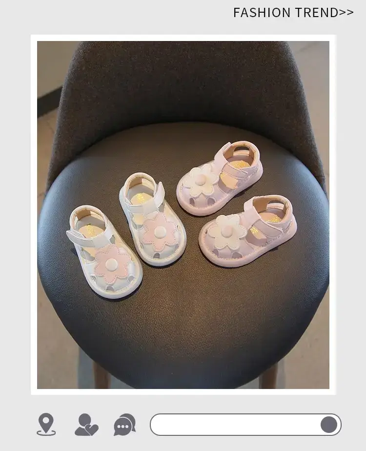 Baby Sandals Floral Soft Sole One Year Old — feature 1