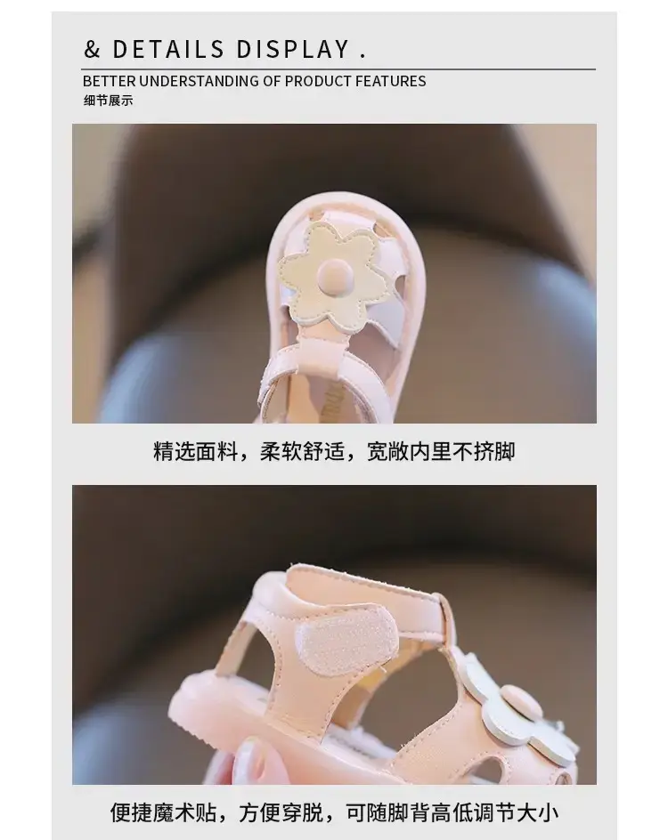 Baby Sandals Floral Soft Sole One Year Old — feature 4
