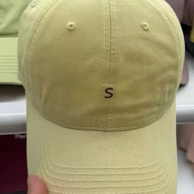 Yellow Letter Embroidered Women's Baseball Cap