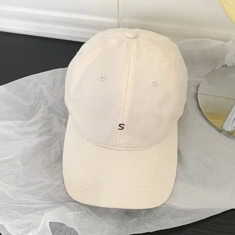 Yellow Letter Embroidered Women's Baseball Cap