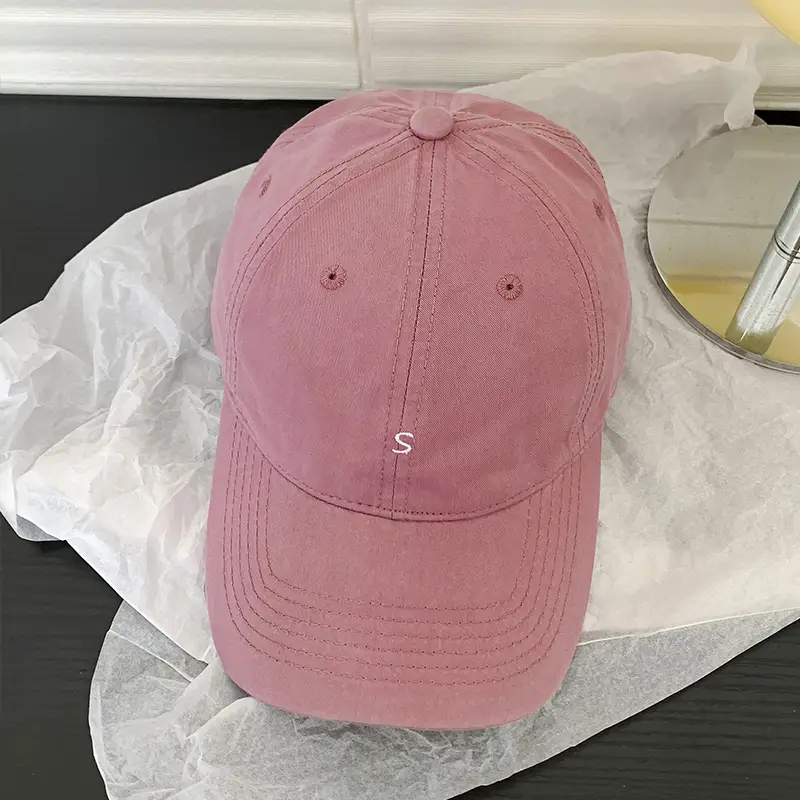 Yellow Letter Embroidered Women's Baseball Cap