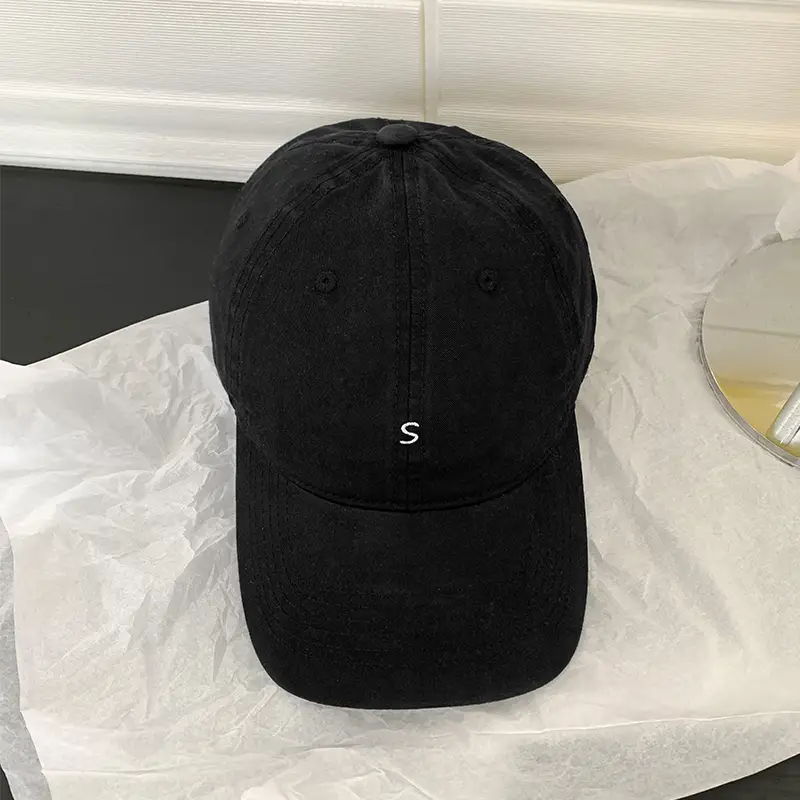 Yellow Letter Embroidered Women's Baseball Cap