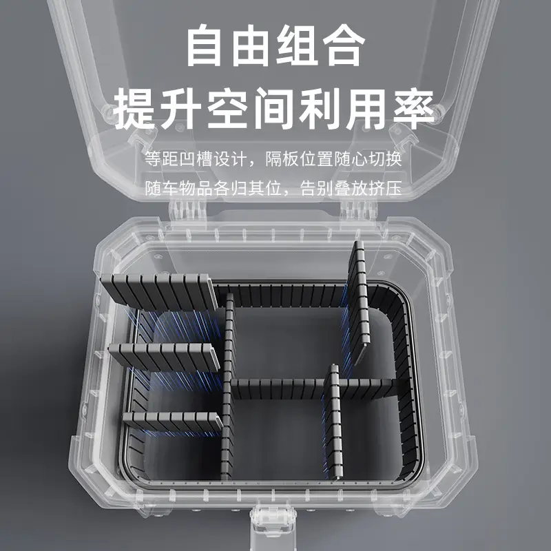 Motorcycle Tail Box Storage Partition 360mm Black - Image 4