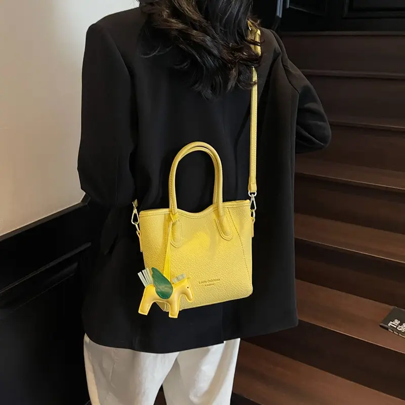 Women's Textured Bucket Bag Cream 2025 New Arrival - Image 7