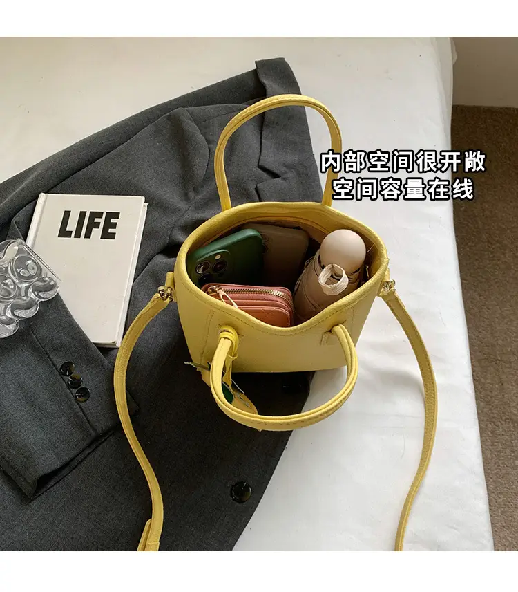 Women's Textured Bucket Bag Cream 2025 New Arrival — feature 11