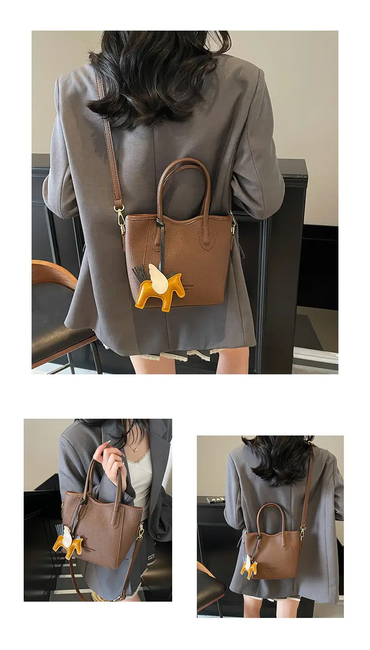 Women's Textured Bucket Bag Cream 2025 New Arrival — feature 15