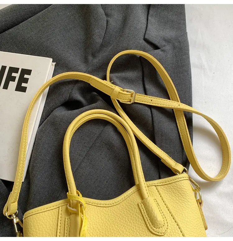Women's Textured Bucket Bag Cream 2025 New Arrival — feature 18
