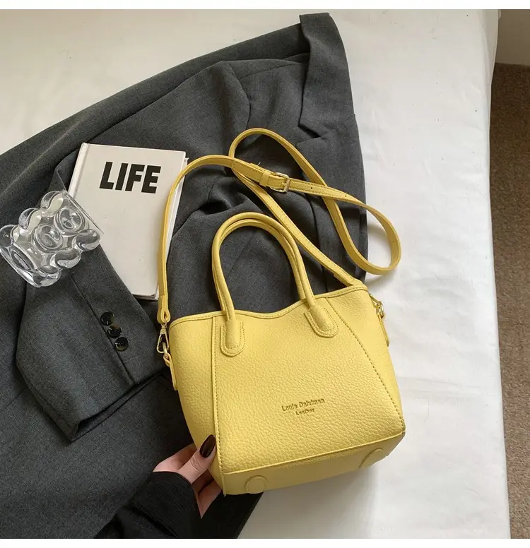 Women's Textured Bucket Bag Cream 2025 New Arrival — feature 25