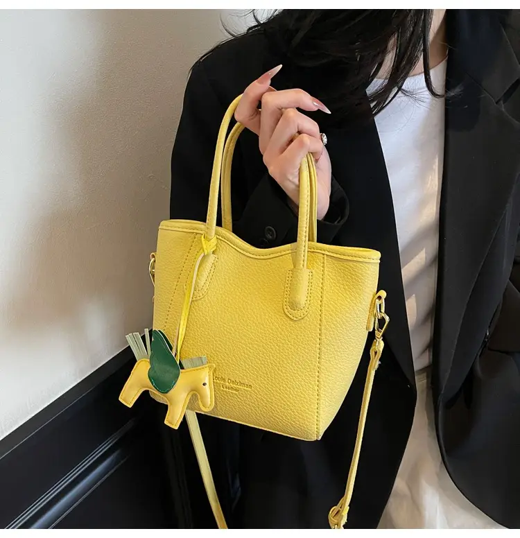 Women's Textured Bucket Bag Cream 2025 New Arrival — feature 27