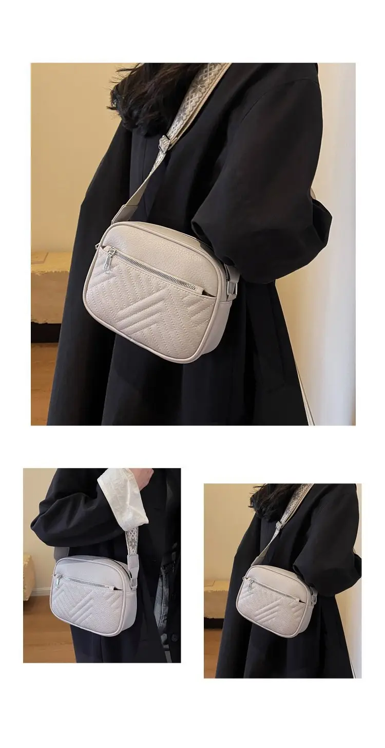 White Crossbody Bag with Leopard Strap for Women — feature 10