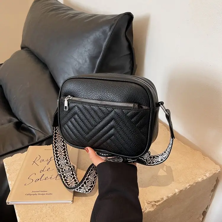 White Crossbody Bag with Leopard Strap for Women — feature 25