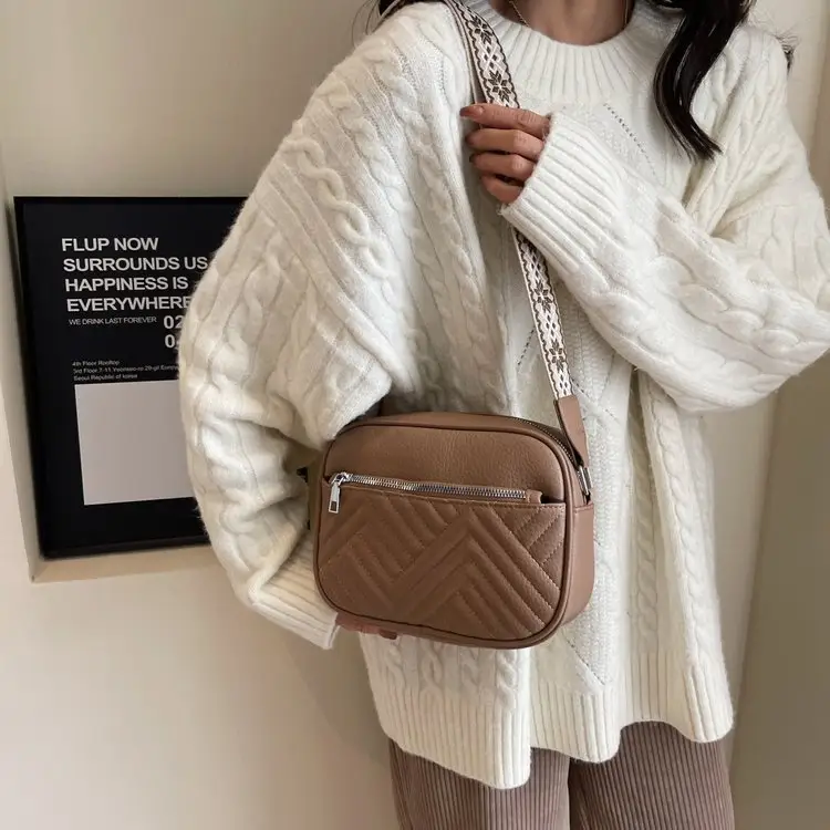 White Crossbody Bag with Leopard Strap for Women — feature 26