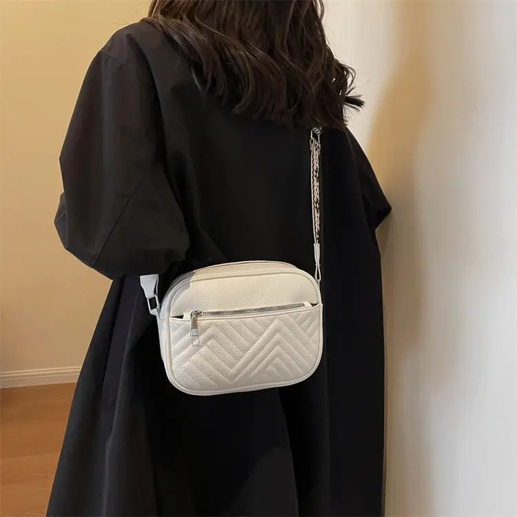 White Crossbody Bag with Leopard Strap for Women — feature 29