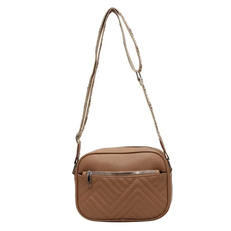 White Crossbody Bag with Leopard Strap for Women - Image 2