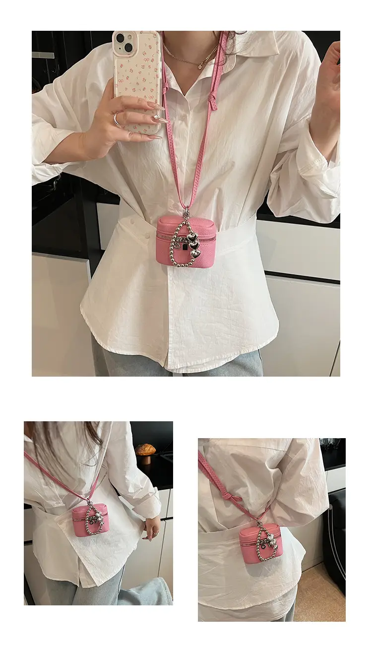 Pink Korean Style Mini Shoulder Bag for Women — feature 15