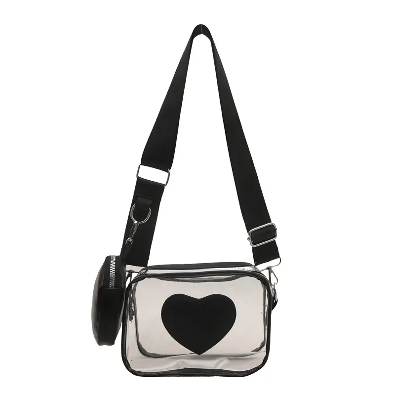 Pink Heart Crossbody Bag for Women - Image 10