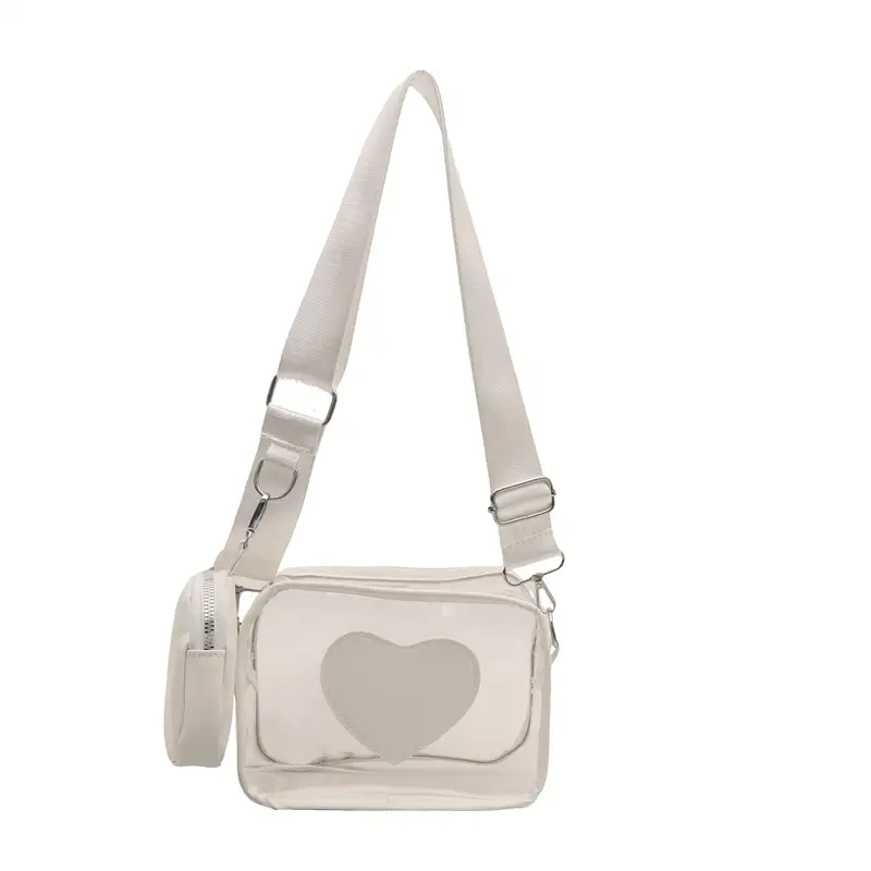 Pink Heart Crossbody Bag for Women - Image 2