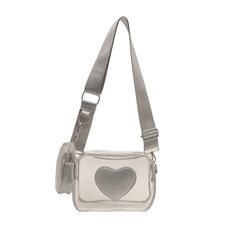 Pink Heart Crossbody Bag for Women - Image 4
