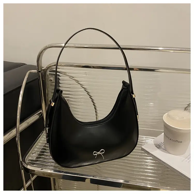 Black Bow Shoulder Bag for Women 2025 Spring — feature 14