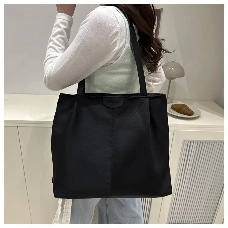 Beige Canvas Tote Bag for Students & Commuters — feature 17