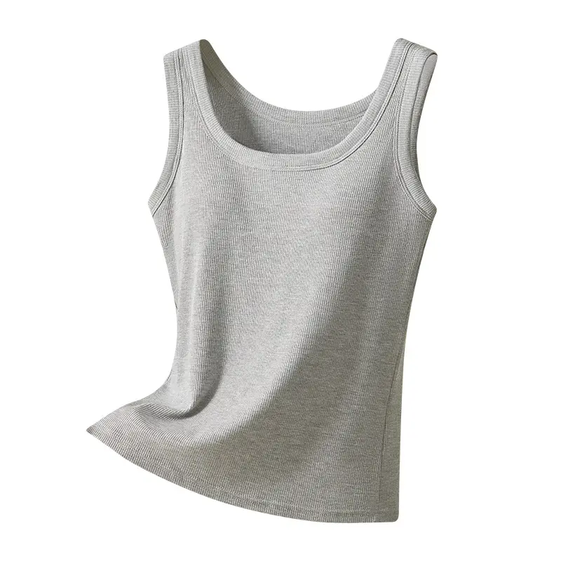 Plus Large Size Vest Women with Chest Pad chubby girl 100.00kg Modal Sleeveless Top Spring and Summer New
