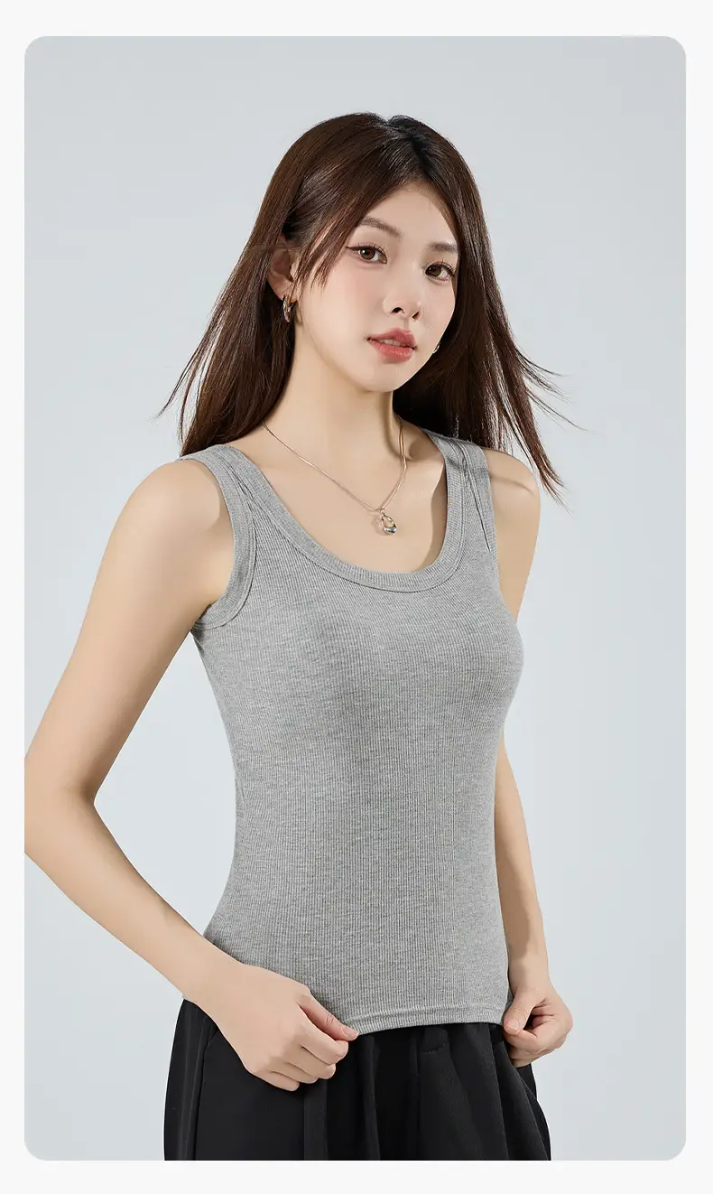 Plus Large Size Vest Women with Chest Pad chubby girl 100.00kg Modal Sleeveless Top Spring and Summer New — feature 19