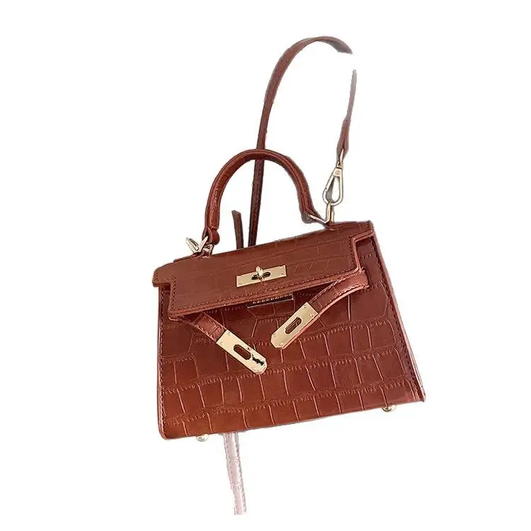 Black Croc Leather Crossbody Bag for Women - Image 9