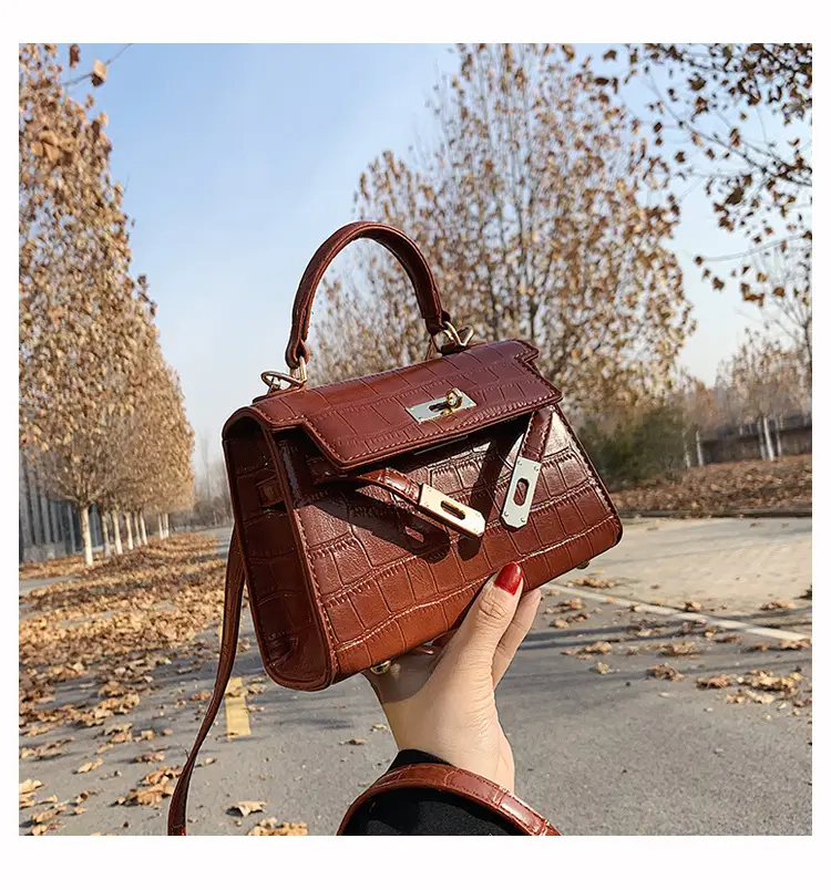 Black Croc Leather Crossbody Bag for Women — feature 12