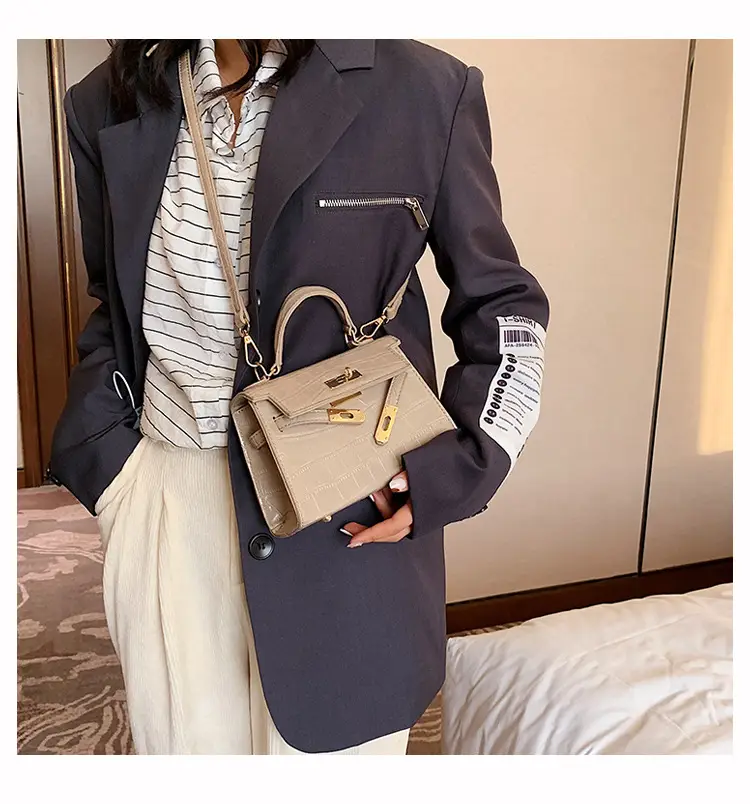 Black Croc Leather Crossbody Bag for Women — feature 13