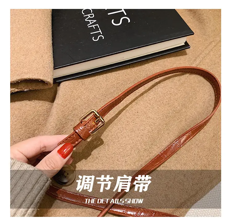 Black Croc Leather Crossbody Bag for Women — feature 8