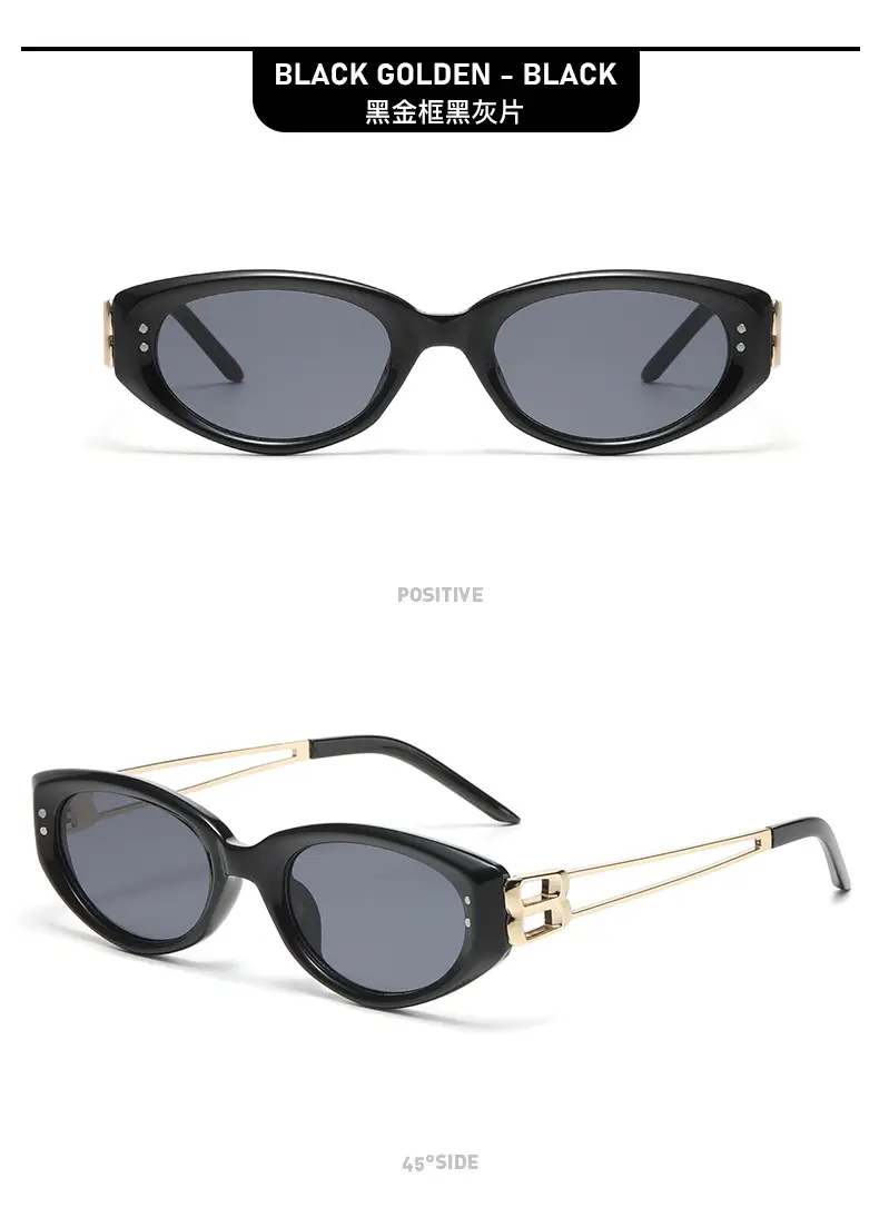 2026 Cat-Eye Sunglasses Black Korean Style Sun Protection — feature 19