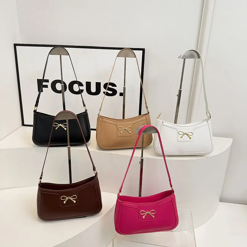 White Bow Shoulder Bag for Women Luxury Leather Commuter - Image 7