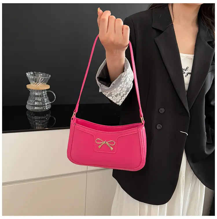 White Bow Shoulder Bag for Women Luxury Leather Commuter — feature 24