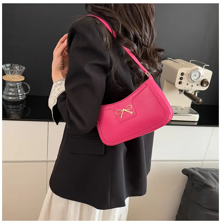 White Bow Shoulder Bag for Women Luxury Leather Commuter — feature 25