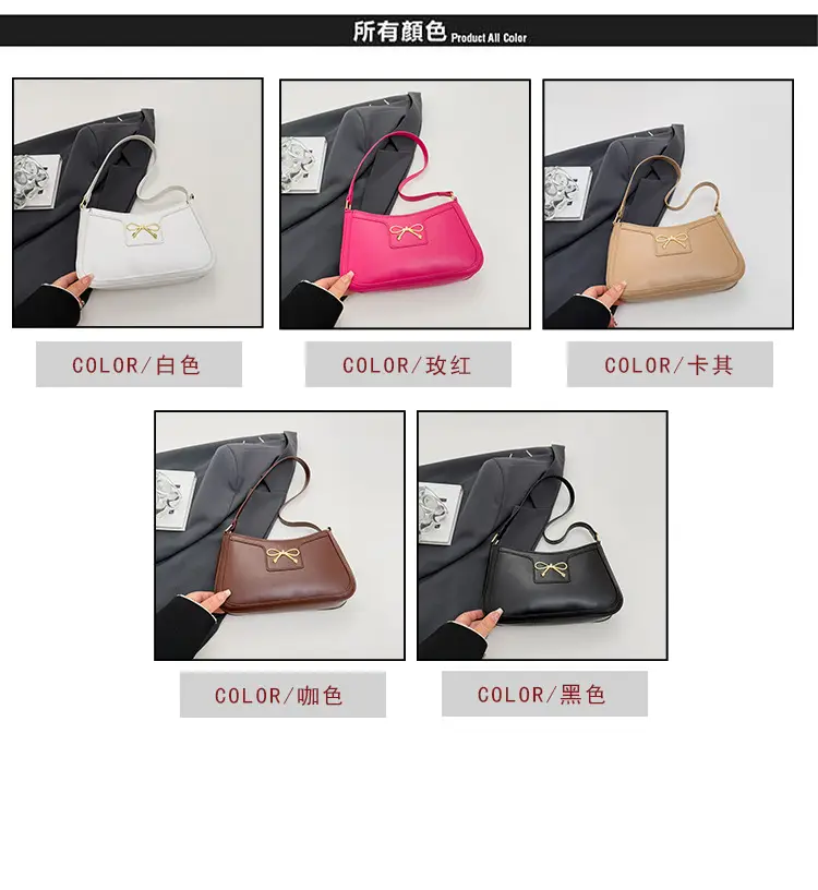 White Bow Shoulder Bag for Women Luxury Leather Commuter — feature 3
