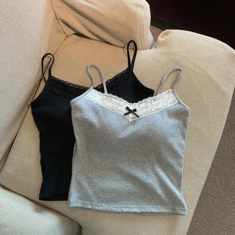 Spice Girls Lace Beautiful Strap Chest Pad Sweet Camisole Women's Pure Desire Style Sexy Outer Wear Base Shirt Inner Top — feature 11