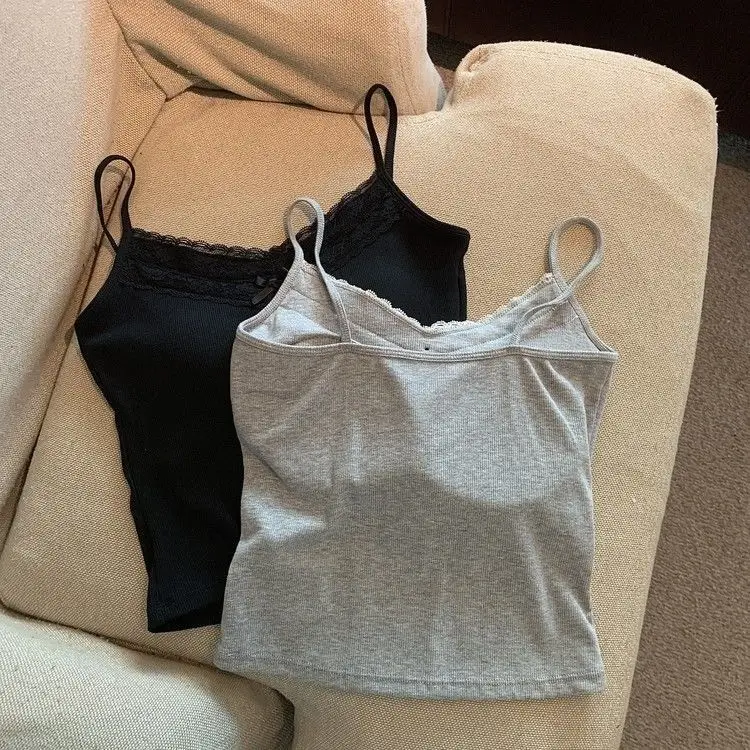 Spice Girls Lace Beautiful Strap Chest Pad Sweet Camisole Women's Pure Desire Style Sexy Outer Wear Base Shirt Inner Top — feature 12