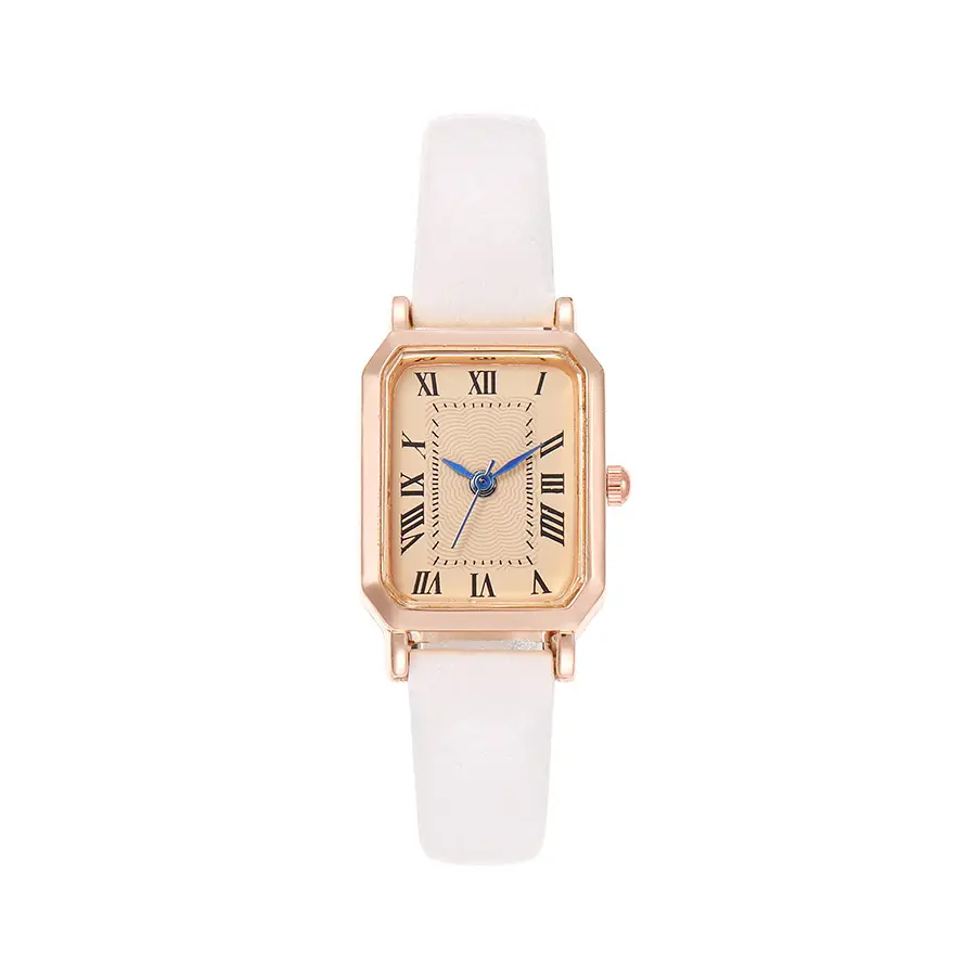 Women's Green Leather Roman Numeral Watch - Image 5