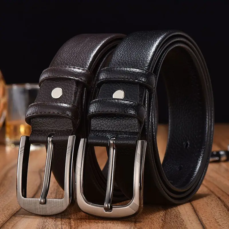 Men's Black Pin Buckle Belt Scratch Resistant - Image 7