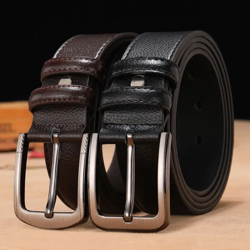 Men's Black Pin Buckle Belt Scratch Resistant - Image 8