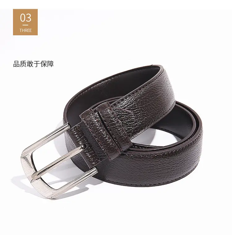 Men's Black Pin Buckle Belt Scratch Resistant — feature 4
